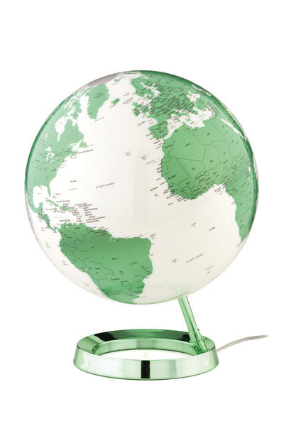 Sfeer nr-0331f7n4-gb globe helder warm groen 30cm diameter kunststof met voet verlichting
