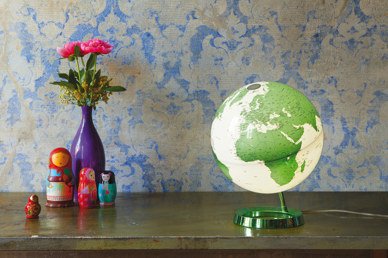 Sfeer nr-0331f7n4-gb globe helder warm groen 30cm diameter kunststof met voet verlichting