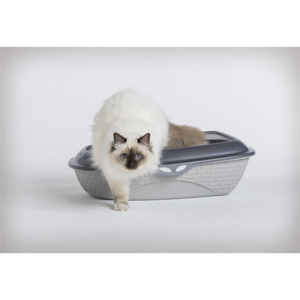 Bama pet sabbia kattenbak 59,5x40,3x17,9 cm grijs
