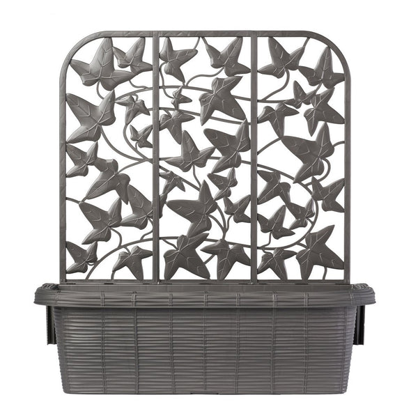 Bama fioriera bloem-balkonbakken privacy 60x22x64 cm 2 stuks antraciet