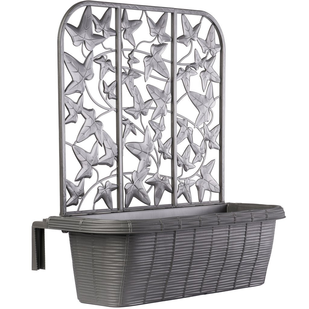 Bama fioriera bloem-balkonbakken privacy 60x22x64 cm 2 stuks antraciet