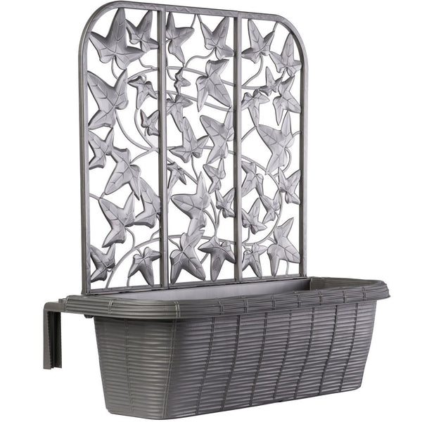 Bama fioriera bloem-balkonbakken privacy 60x22x64 cm 2 stuks antraciet