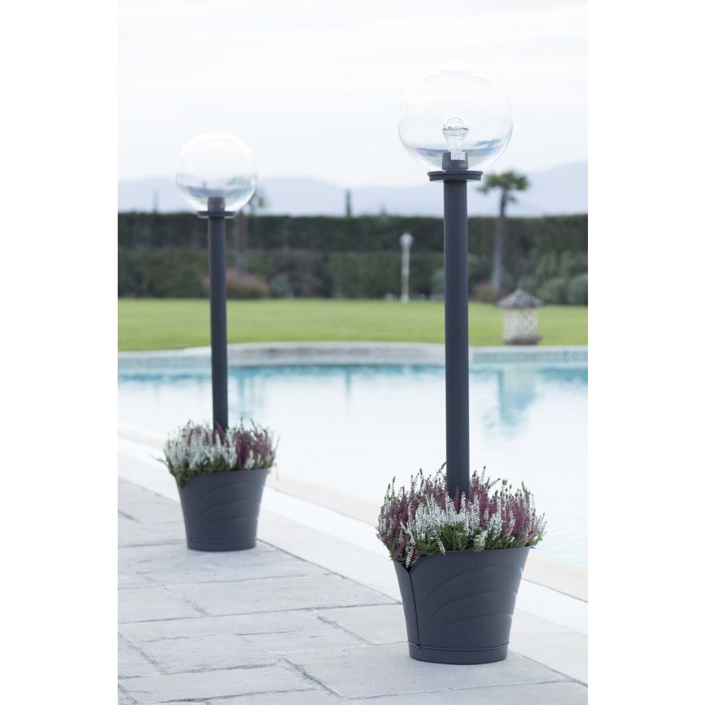 Bama Tulipano bloempot 5l 34,5x19x30 cm 4 stuks antraciet