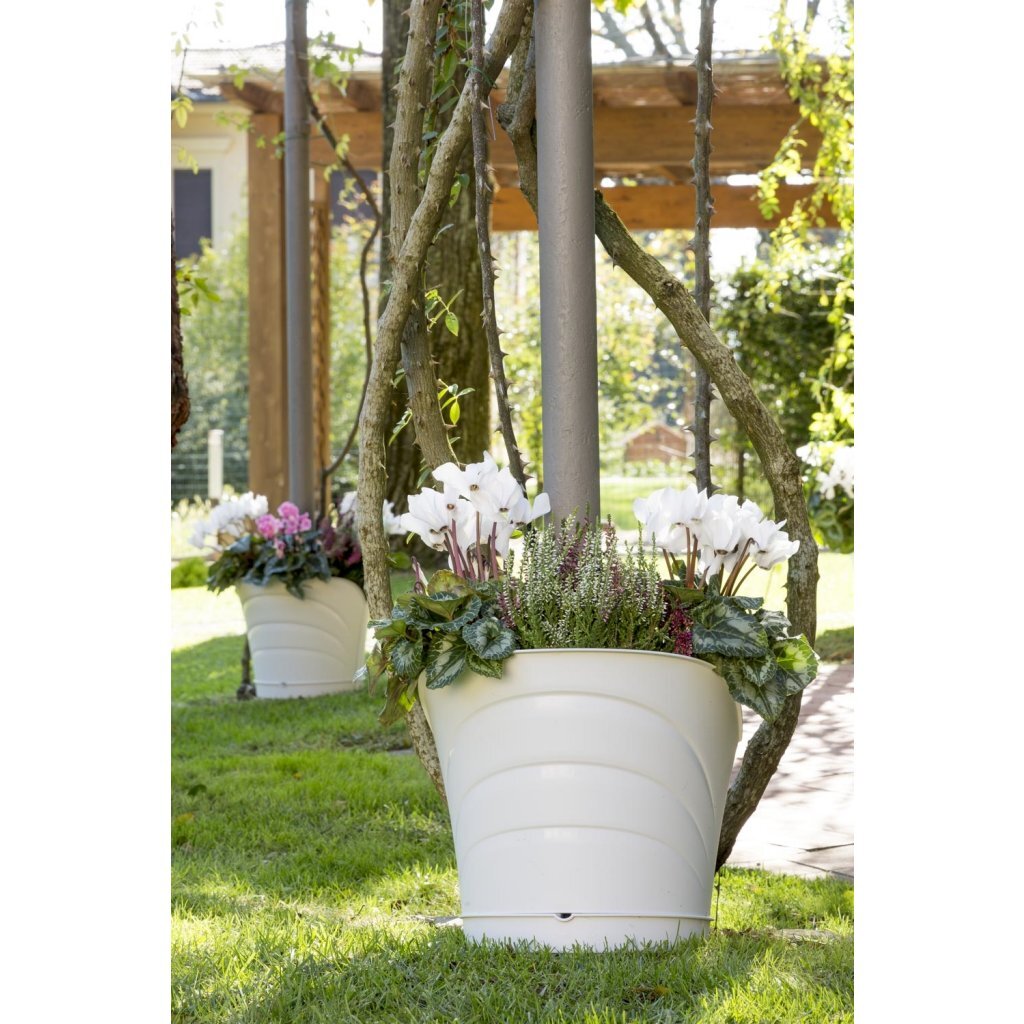 Bama Tulipano bloempot 5l 34,5x19x30 cm 4 stuks wit