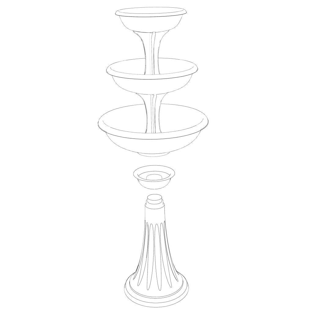 Bama trevy fioriera plantenbak 50x114 cm wit