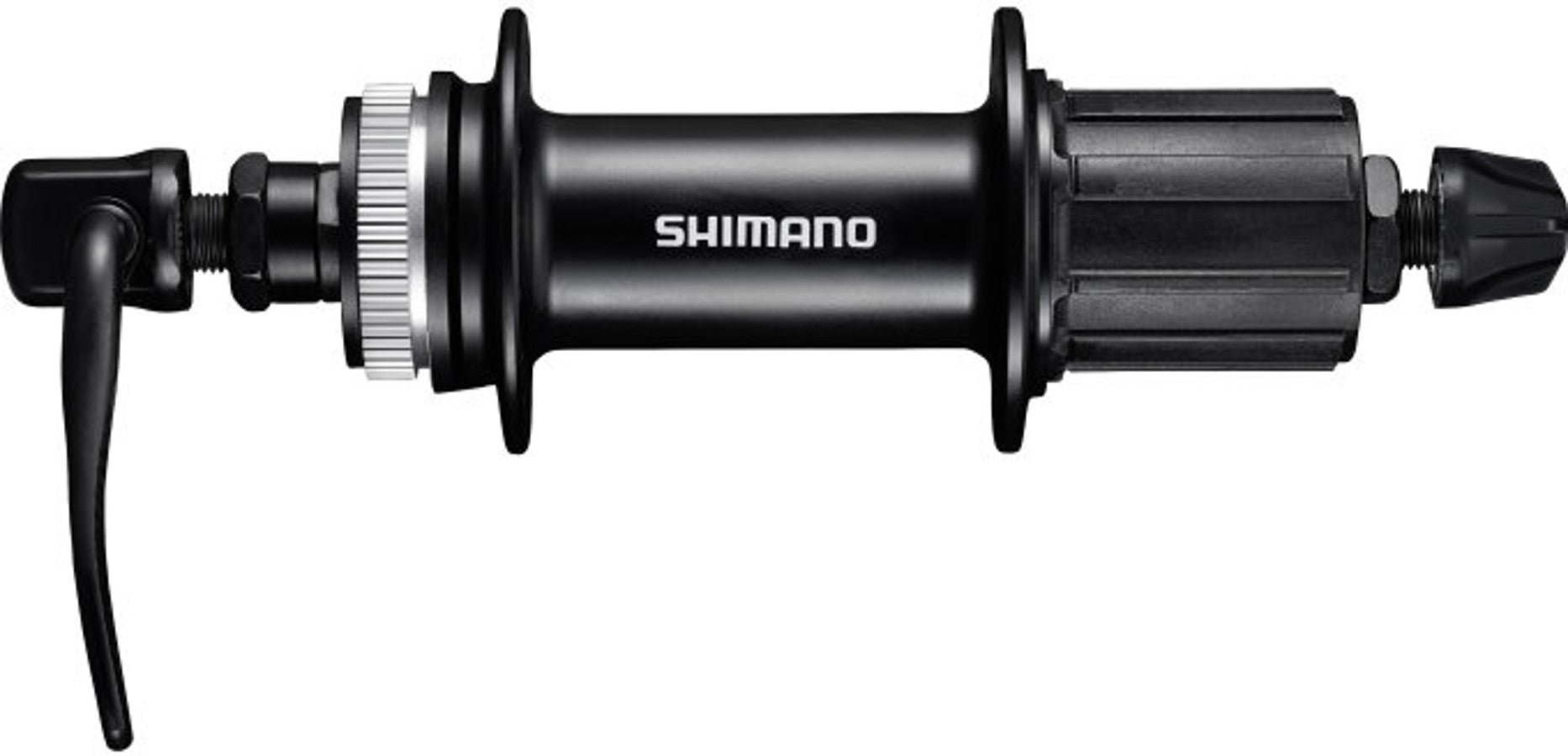 Achternaaf 8 9 10 speed Shimano FH-MT200-B - 36 gaats Center Lock remschijfbevestiging - zwart