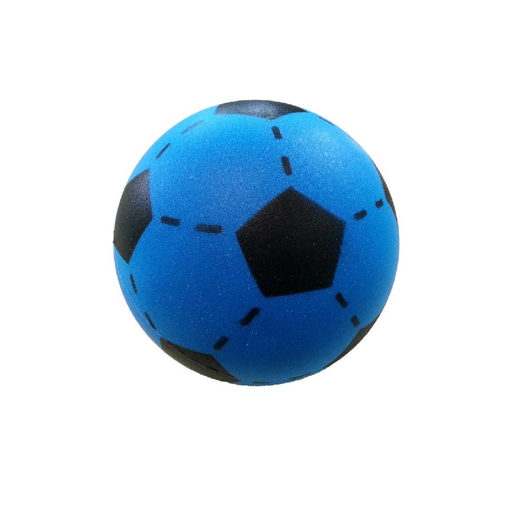 Overige merken zachte voetbal 20 cm blauw zwart