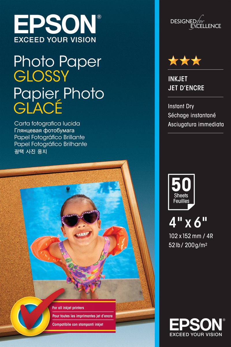 Epson Fotopapier Glanzend 10x15cm 50 Vellen