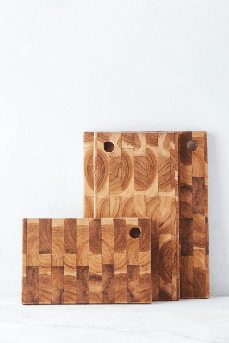 Point-virgule snijplank uit gerecycled teakhout 40x20x2cm 1 stuks