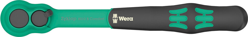 Wera 8010 b zyklop comfort ratel (zwart groen, met omschakelpal en 3 8 aandrijving)