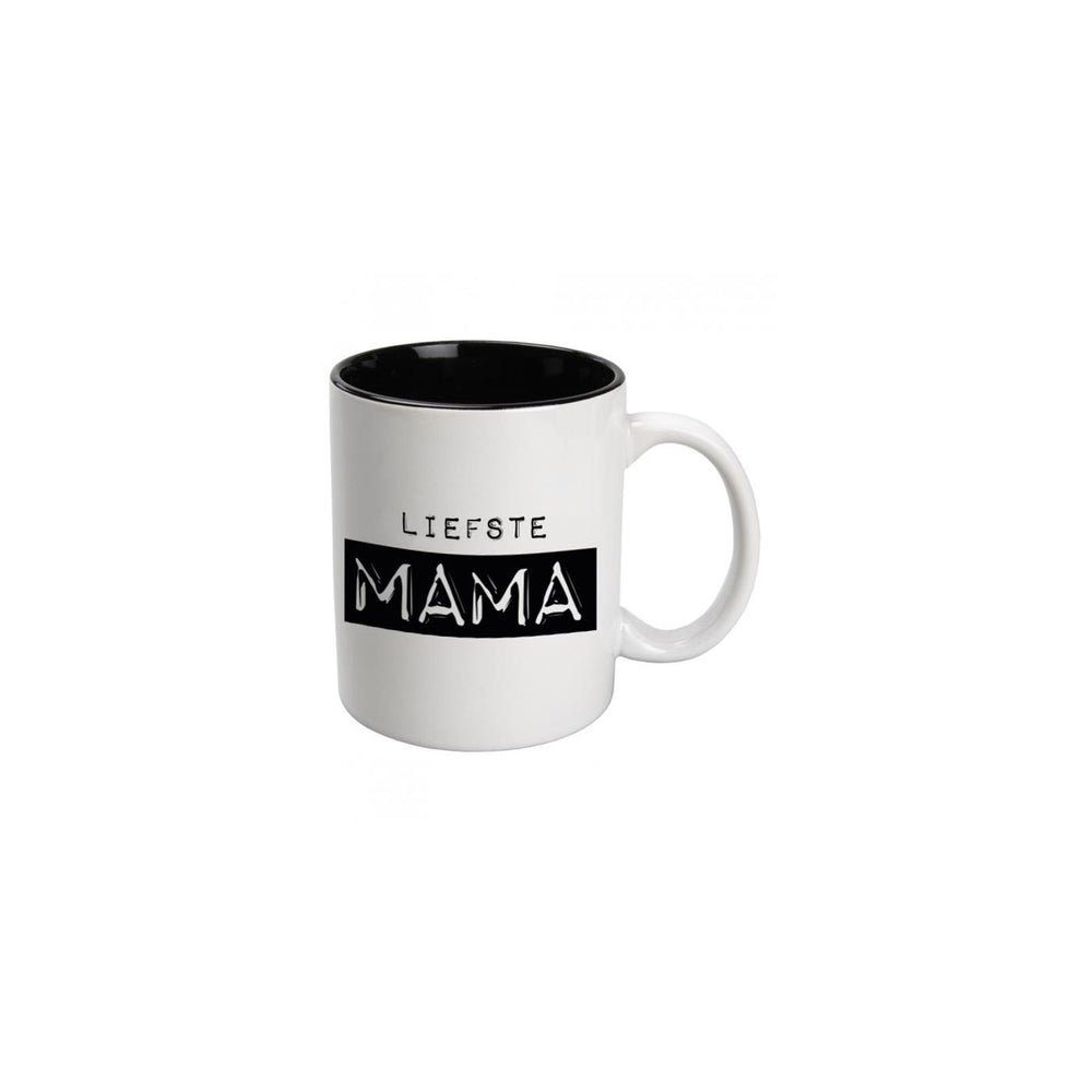 Paperdreams mok black white - mama