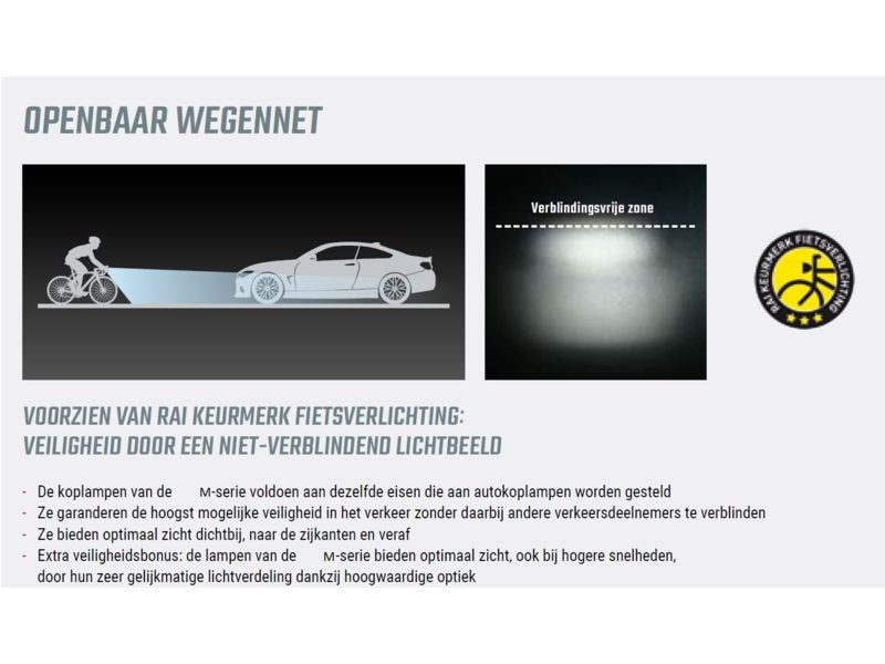 Verlichtingset VDO Eco Light M90 USB + ROOD PLUS USB