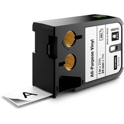 Label etiketten dymo xtl vinyl 24mmx7m zwart op wit
