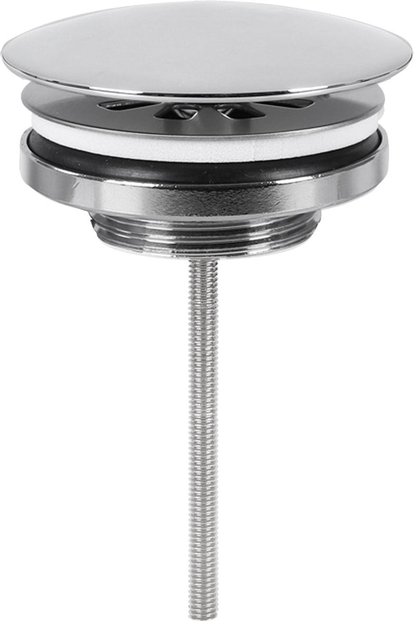 Differnz afvoerplug chroom – always open – 㘠72 mm – met schroef