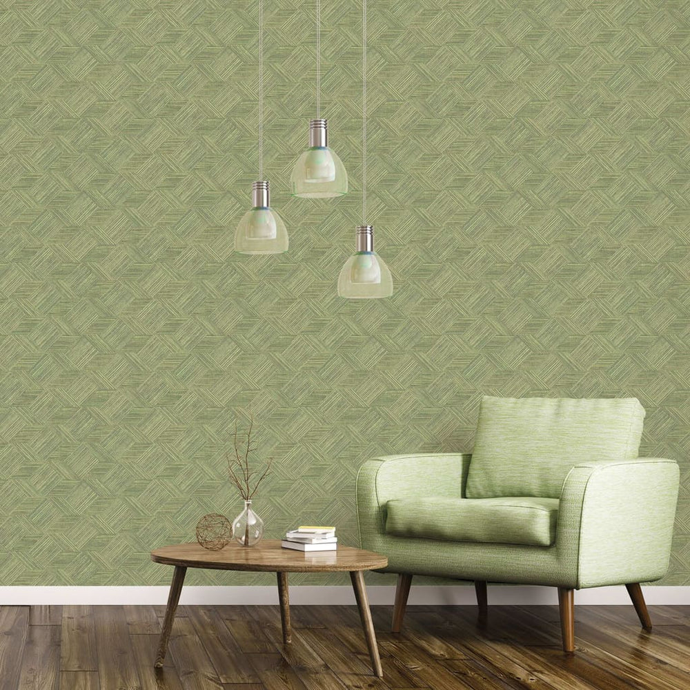 Noordwand behang evergreen riet naturel groen