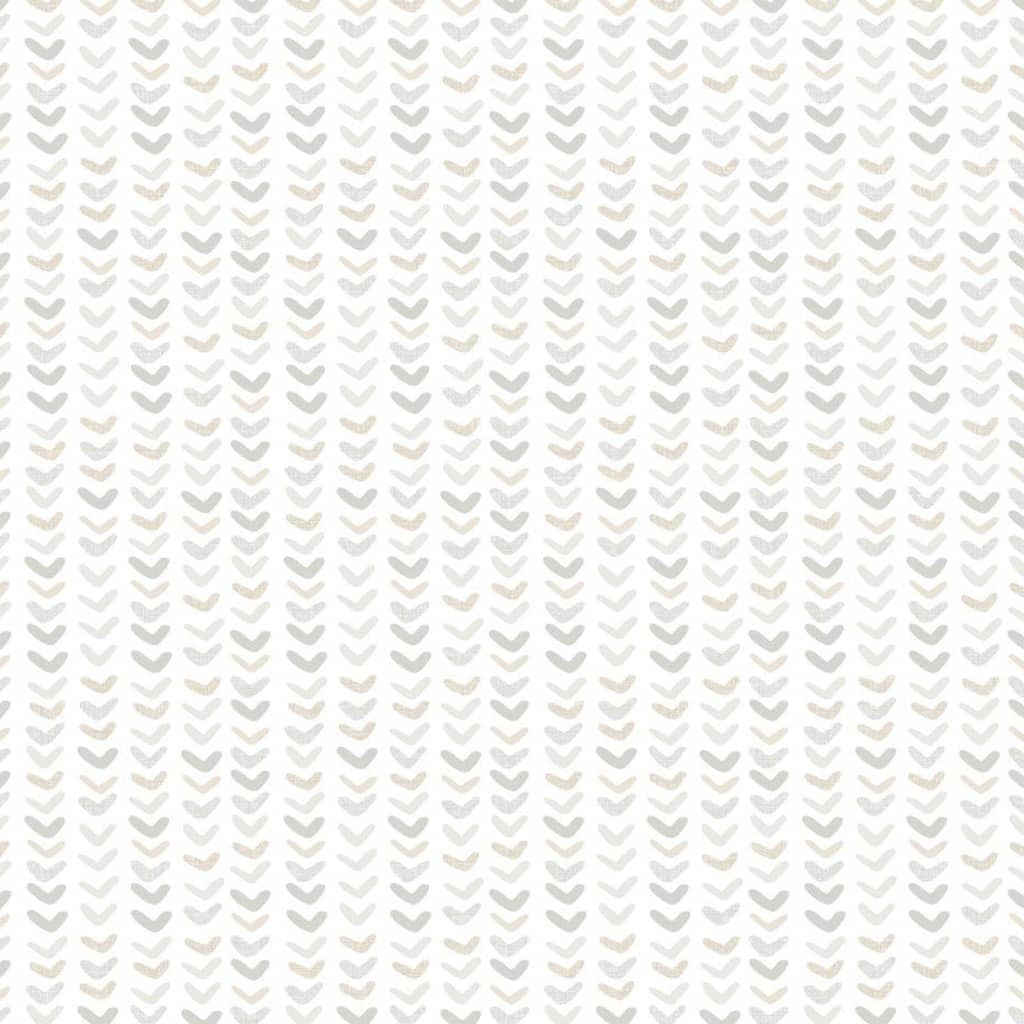 Noordwand behang mondo baby kleine harten wit en grijs