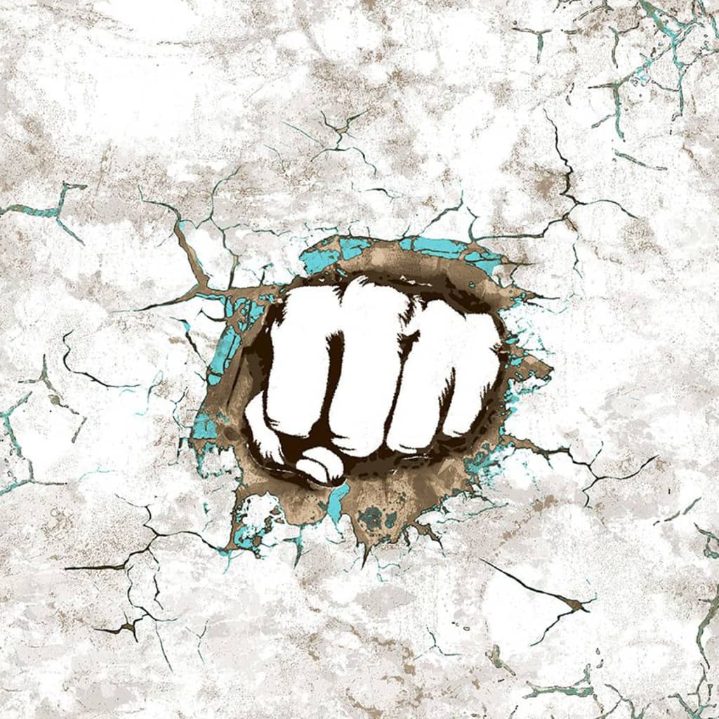 Noordwand behang vrienden koffie beton boksvuist grijs en wit