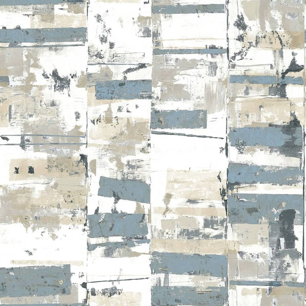 Noordwand Noordwand Behang Friends Coffee Industrieel Verweerd blauw metallic