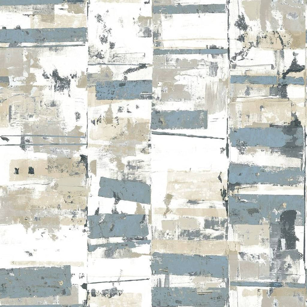 Noordwand Noordwand Behang Friends Coffee Industrieel Verweerd blauw metallic