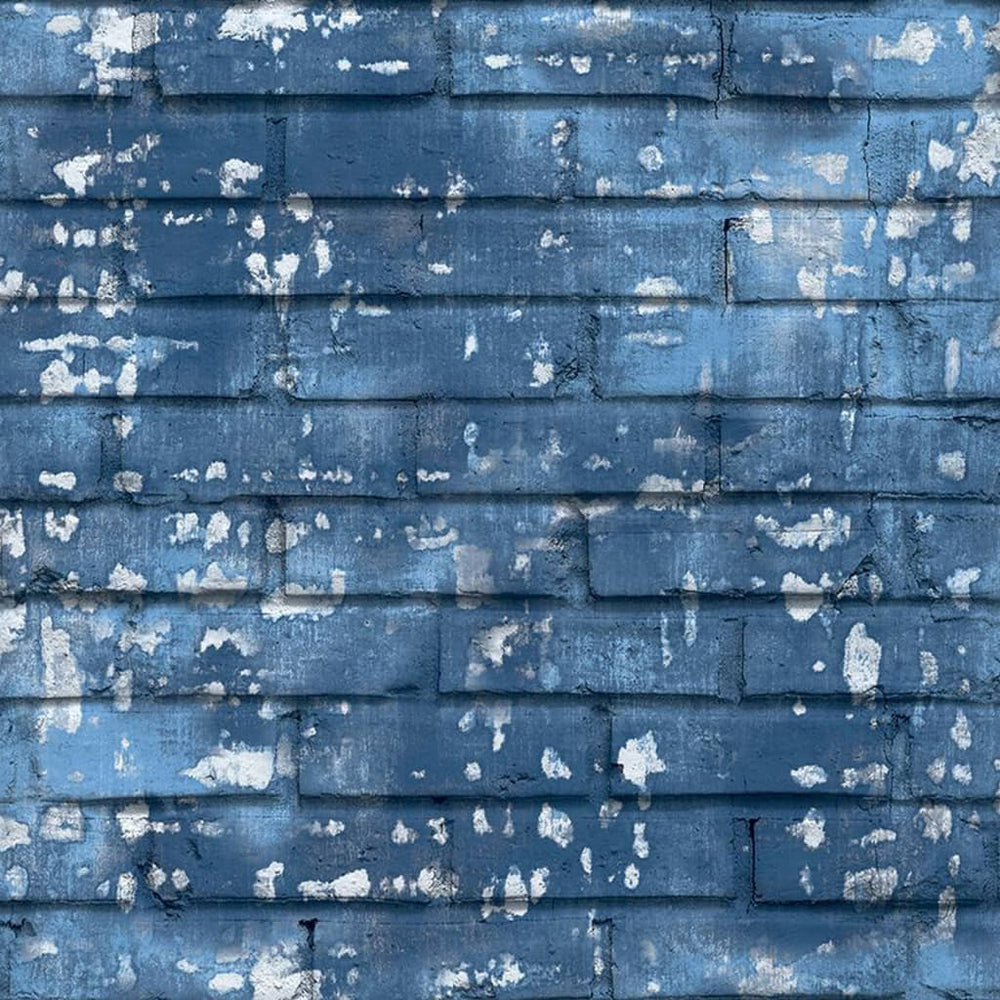Noordwand behang vrienden koffiestenen blauw