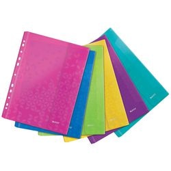 Showhoes leitz paars,roze,blauw,oranje 6 stuks