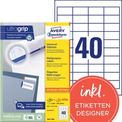 Merkloos sans marque huismerk avery 3657-200 universele etiket 48,5x25,4mm