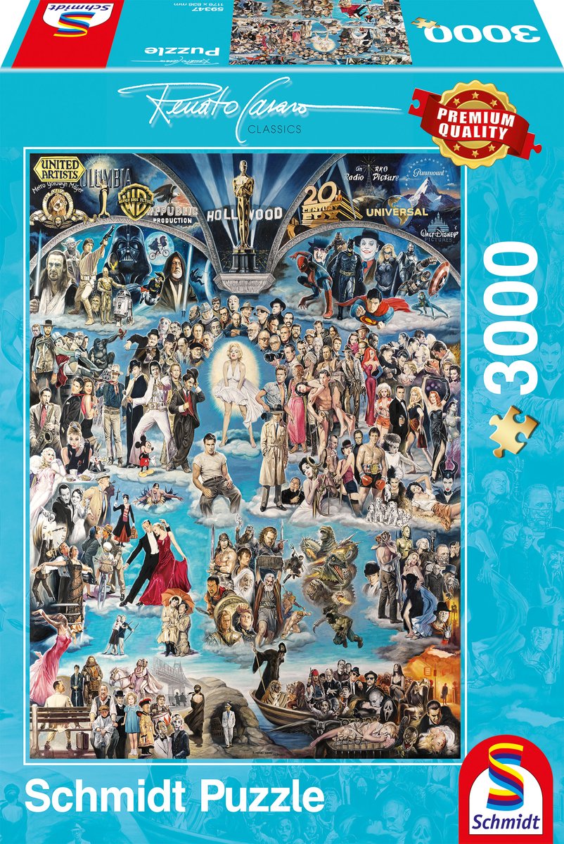 Schmidt - legpuzzel - hollywood xxl - renato casaro - 3000 stukjes - volwassenen - vanaf 14 jaar