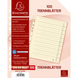 Scheidingsstroken exacompta a4 xl