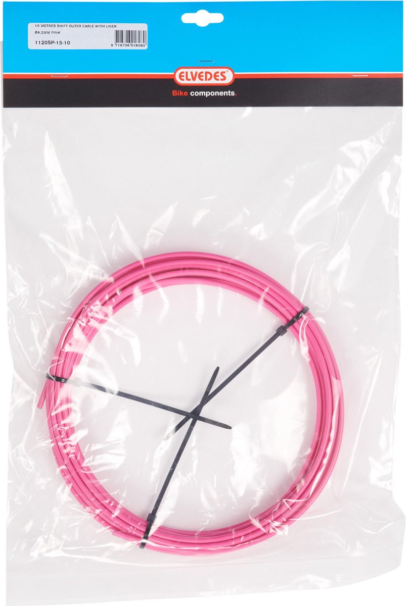 Elvedes buitenkabel 4,9mm (10m) roze 1125tef-15-10
