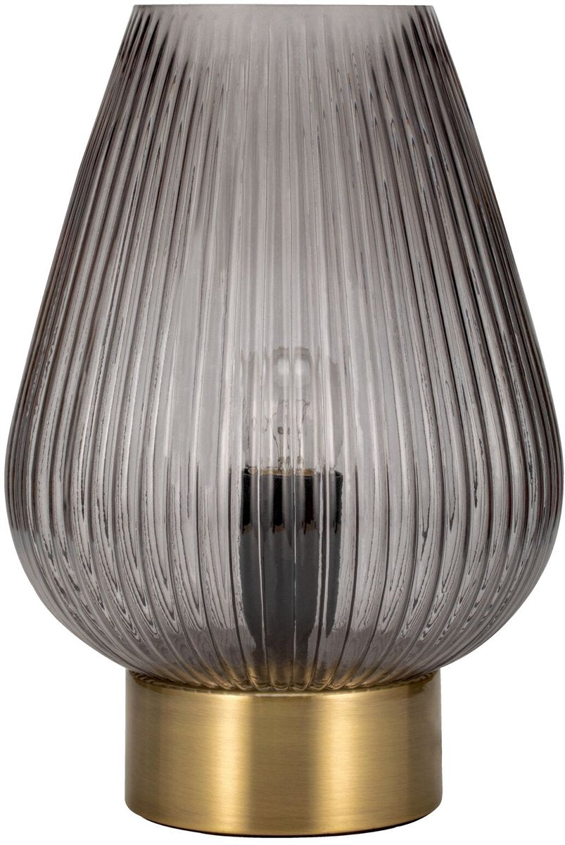 Pauleen led-tafellamp crystal gloom e27 max. 40w rookglas, messing