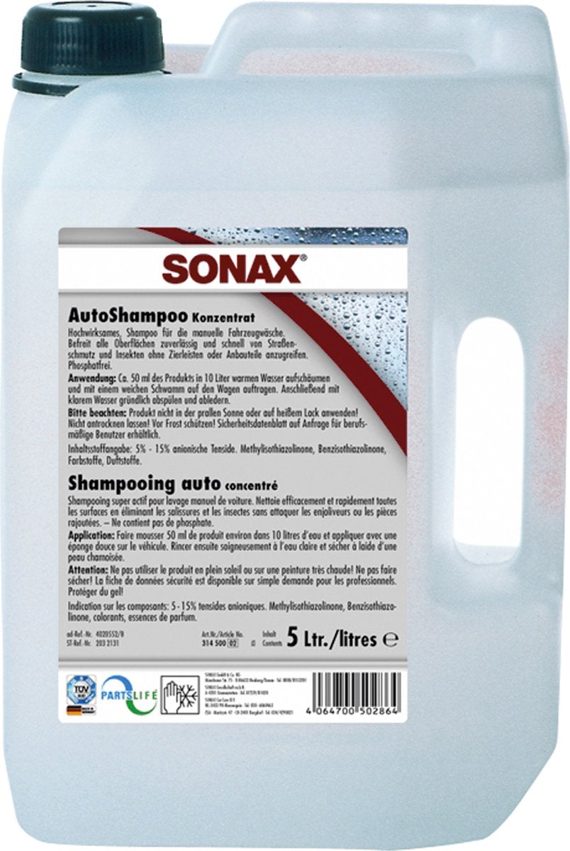 Sonax autoshampoo 5l - wasmiddel voor auto - autowasmiddel