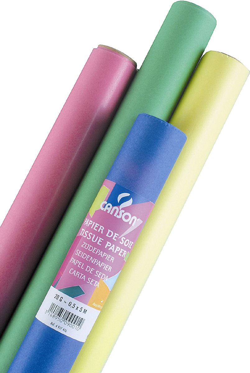Canson zijdepapier, afmetingen: 0,5 x 5,0 m, 20 g m², citroengeel