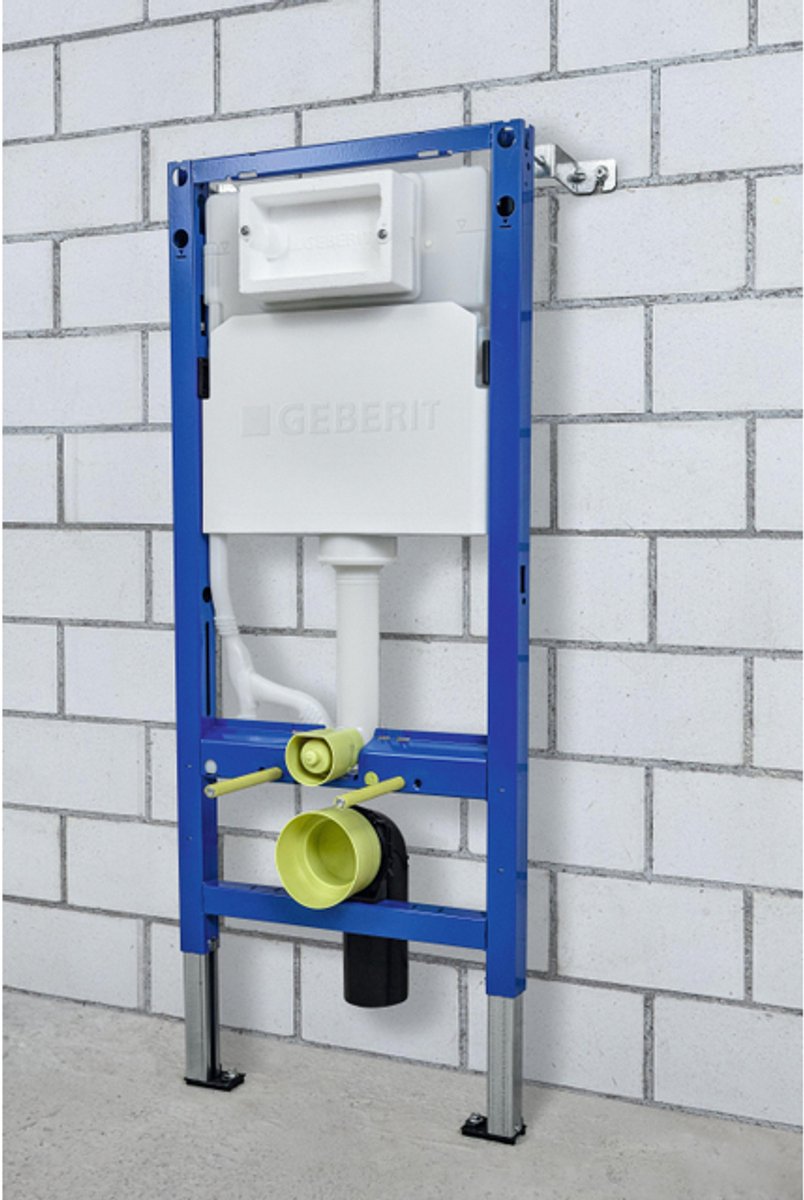 Geberit duofix basic up100 delta inbouwreservoir - voor wand wc - 112cm - 12cm - wandankers - blauw