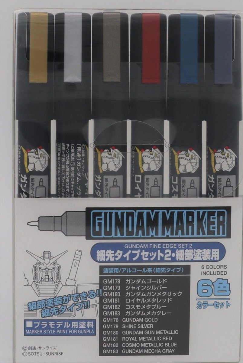 Merkloos sans marque gundam - gundam marker ams-126 fine edge set 2