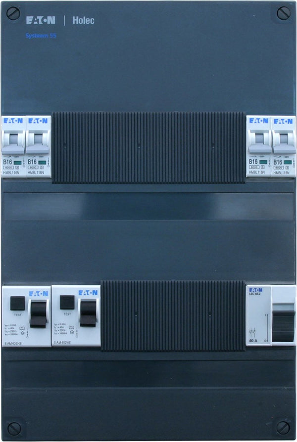 Eaton-holec eaton holec groepenkast 4 x groep - 2x als, 16a, 1-polig + n 220 x 330 mm