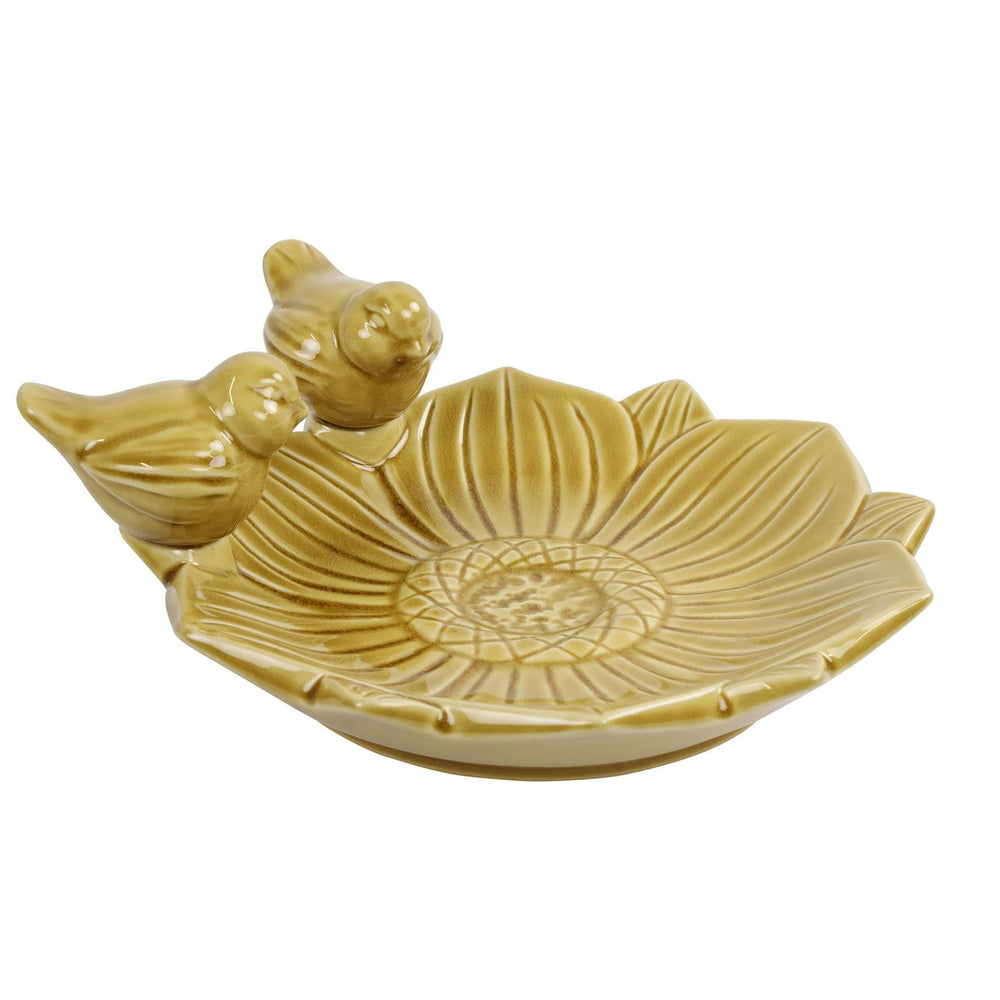 Countryfield vogelbad fleuri geel 27x26x10cm