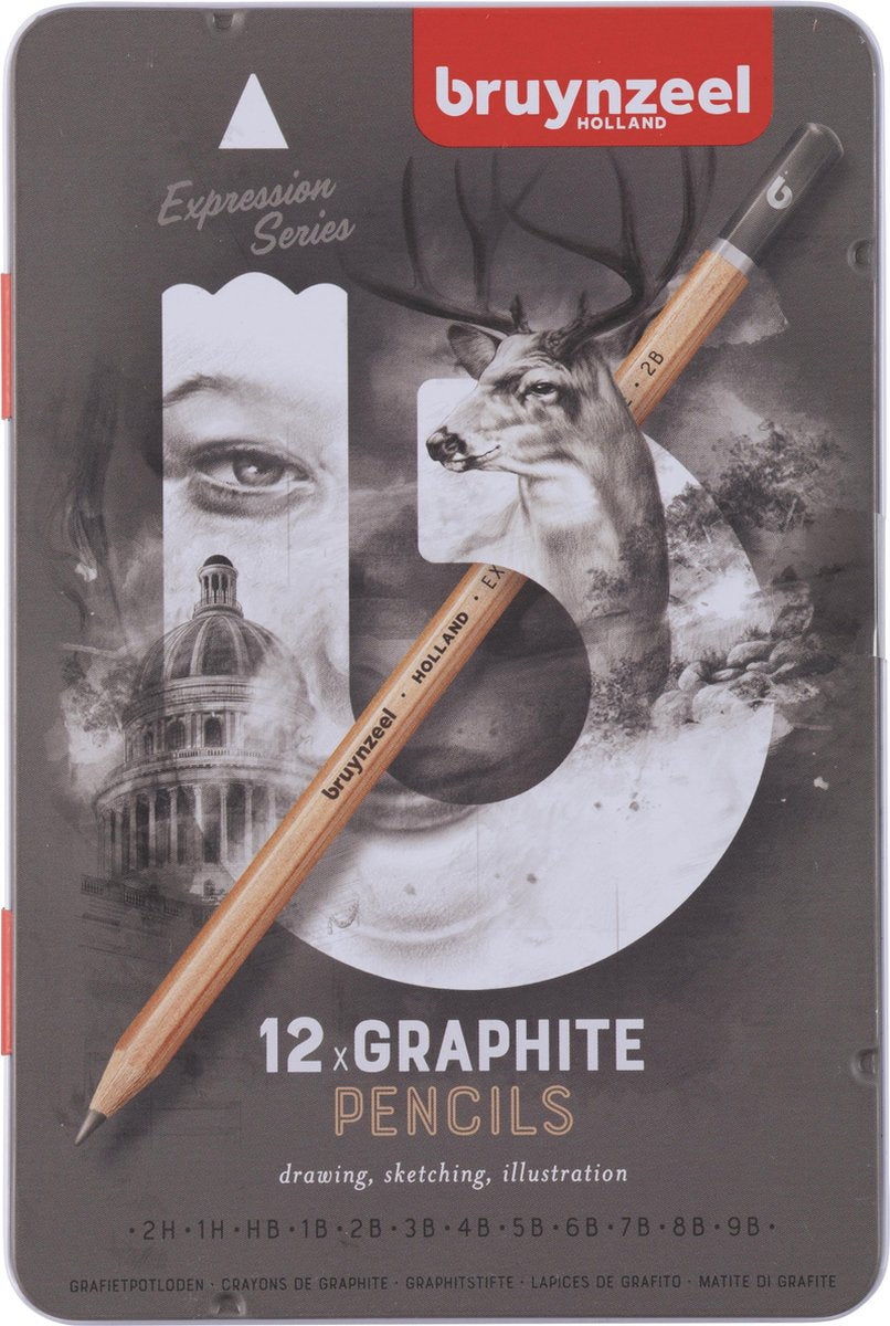 Bruynzeel expressie grafietpotloden blik 12