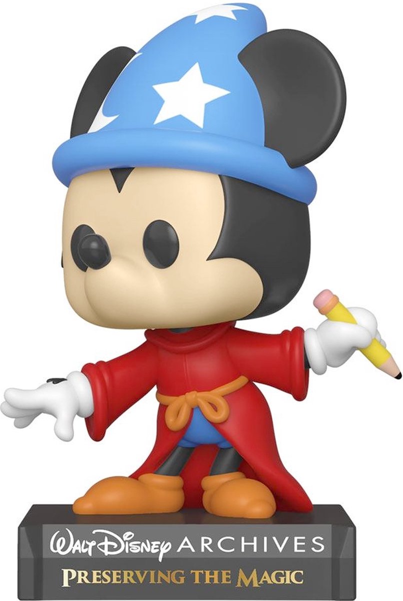 Disney funko mickey mouse - pop! archives apprentice mickey 9 cm verzamelfiguur - multicolours