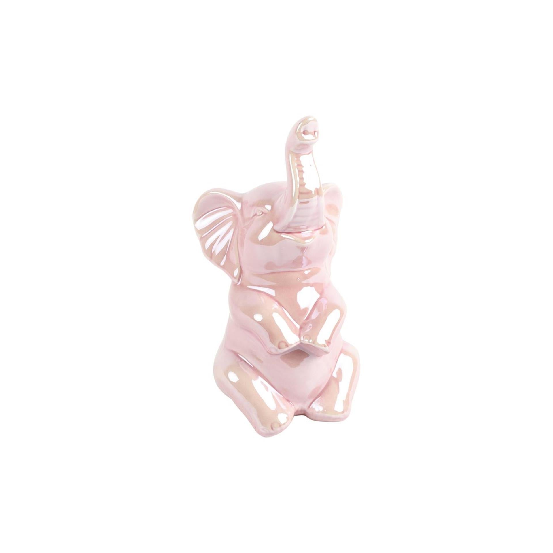 Countryfield olifant beeld oud roze 10x7,7x20,5cm
