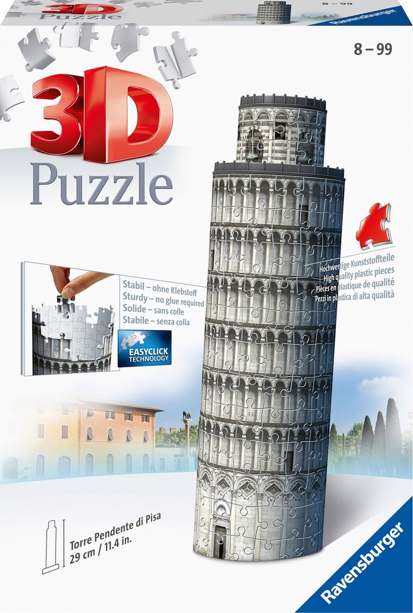 Ravensburger toren van pisa- 3d puzzel gebouw - 216 stukjes