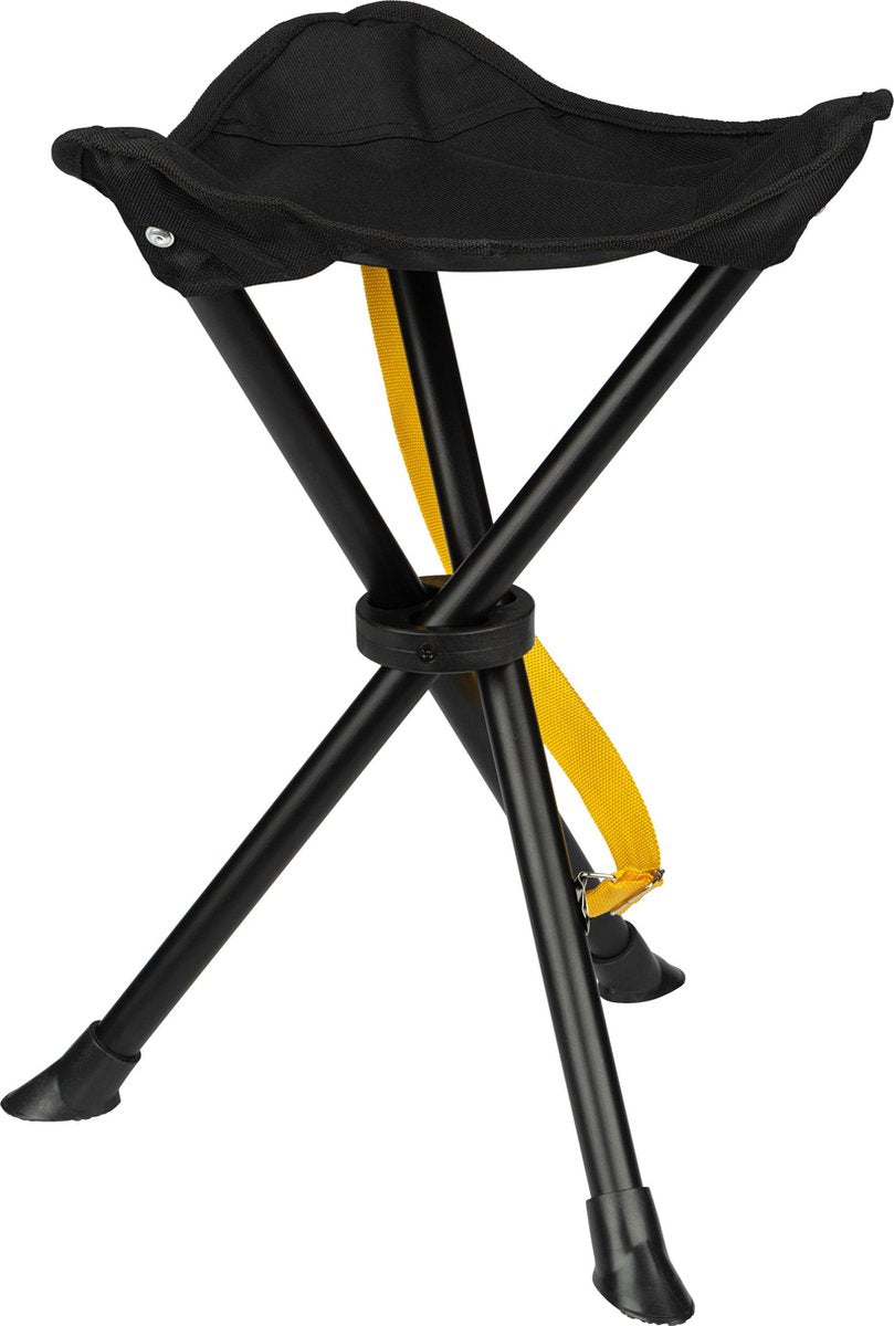Abbey camp opvouwbare kruk 3-poot - zwart - treviso-040 - 31 x 40 cm