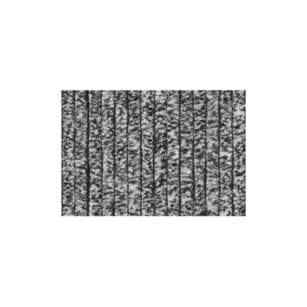Wicotex kattenstaart deurgordijn 90x220 zwart wit grijs 100% polypropyleen in draagtas
