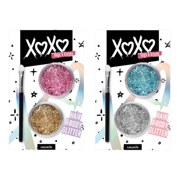 Casuelle xoxo haar glitter set