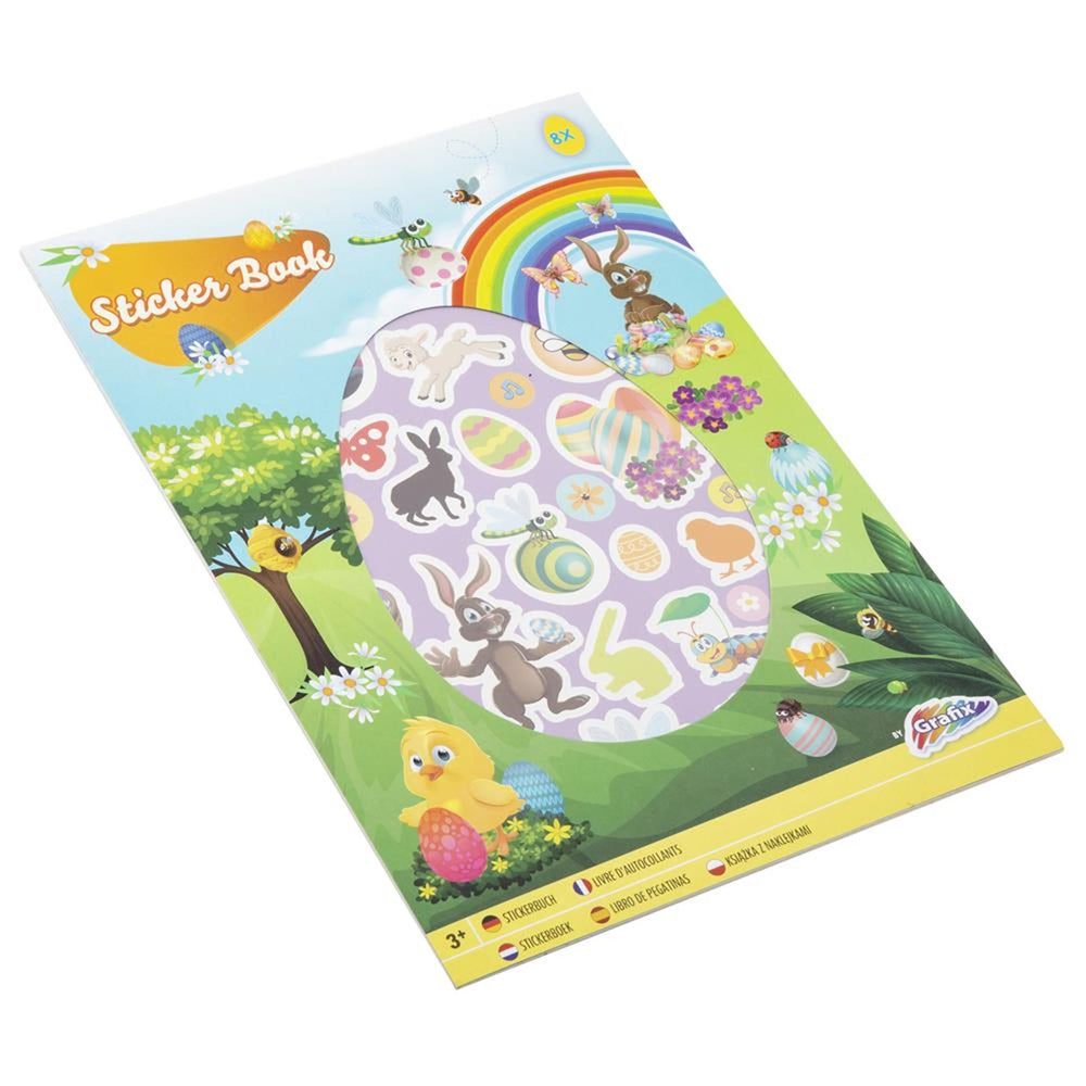 Grafische stickerboek pasen a4