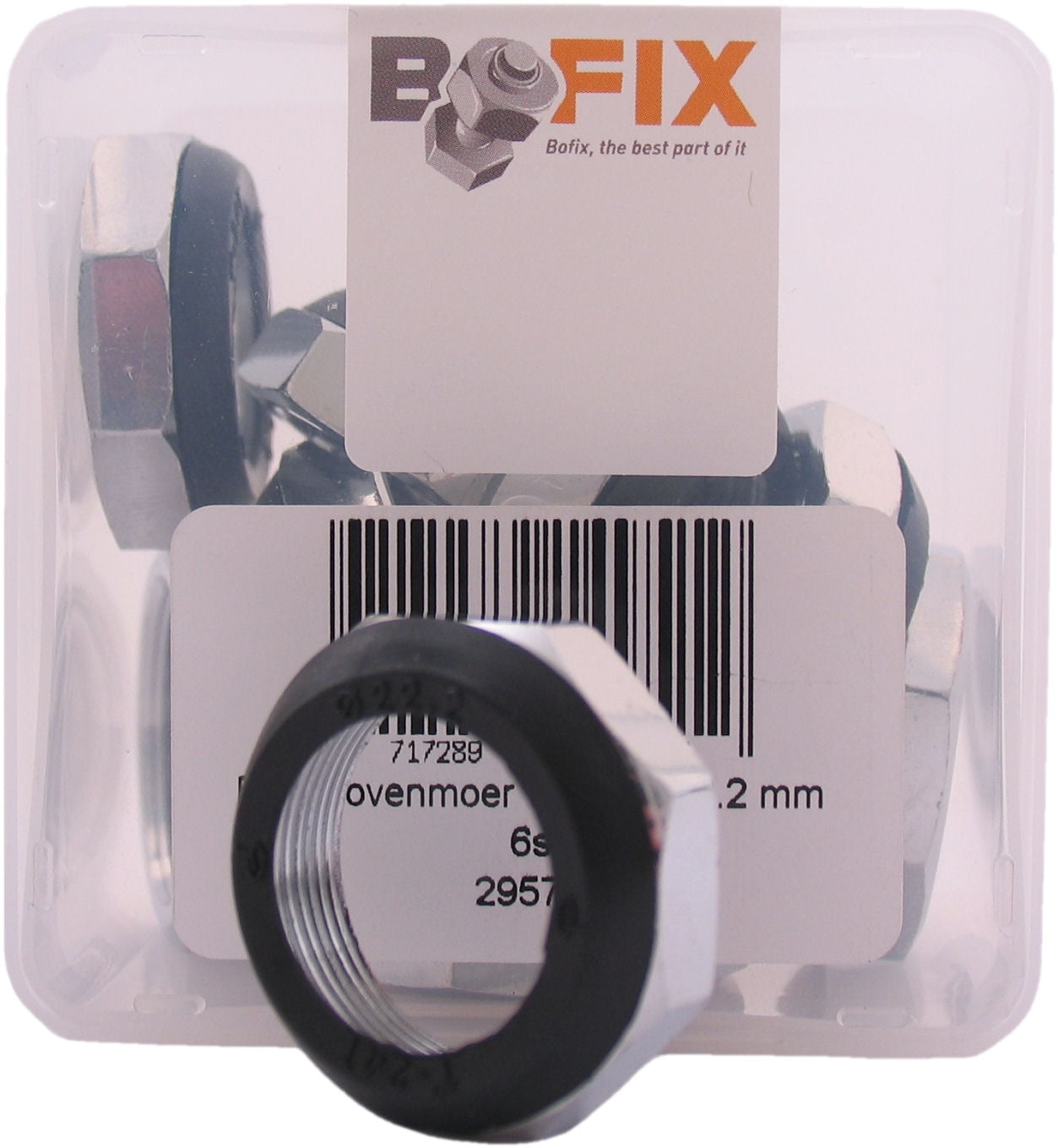 Bofix contramoer decoration nut f.ta head,22,2,pack of 6 pcs.