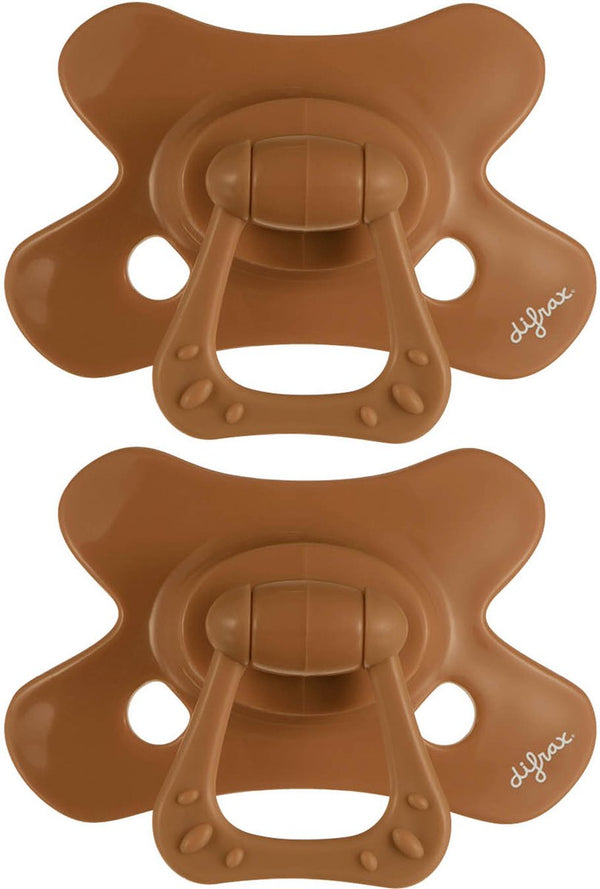 Difrax fopspeen natural - 18+ maanden - bruin - 2 stuks