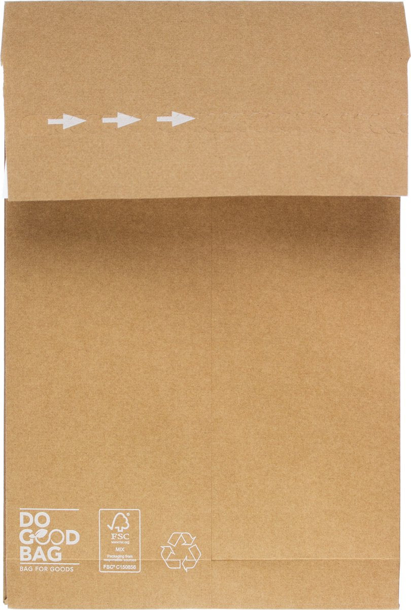 Raadhuis monsterzak - 200x300x50mm - do good bag - bruin - 10 stuks