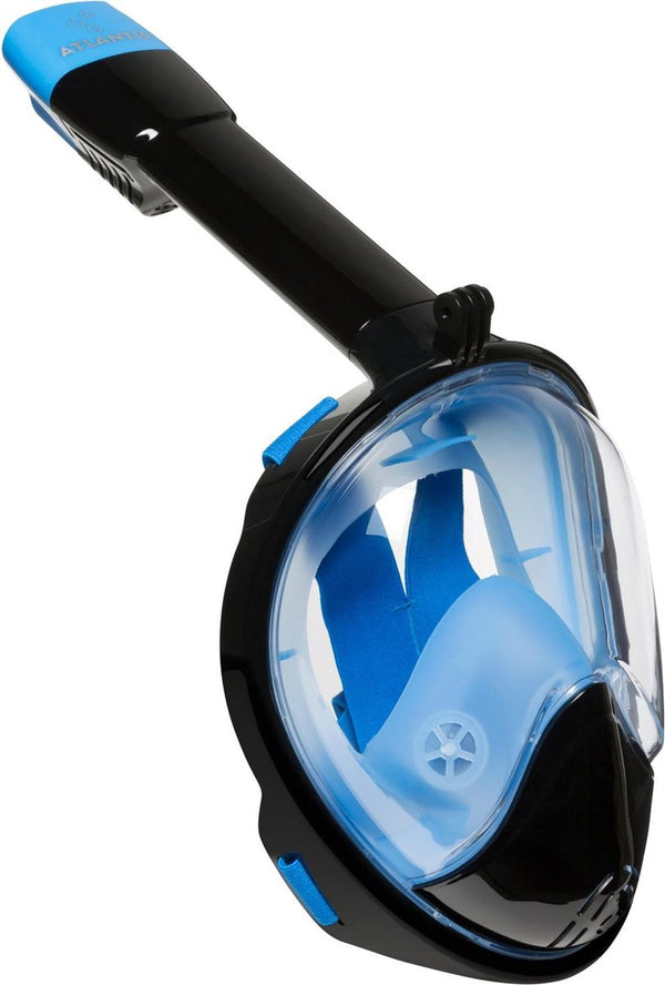 Atlantis snorkelmasker 2.0 - duikbril - snorkel - snorkelset - full face masker - volwassenen - zwart blauw - s m