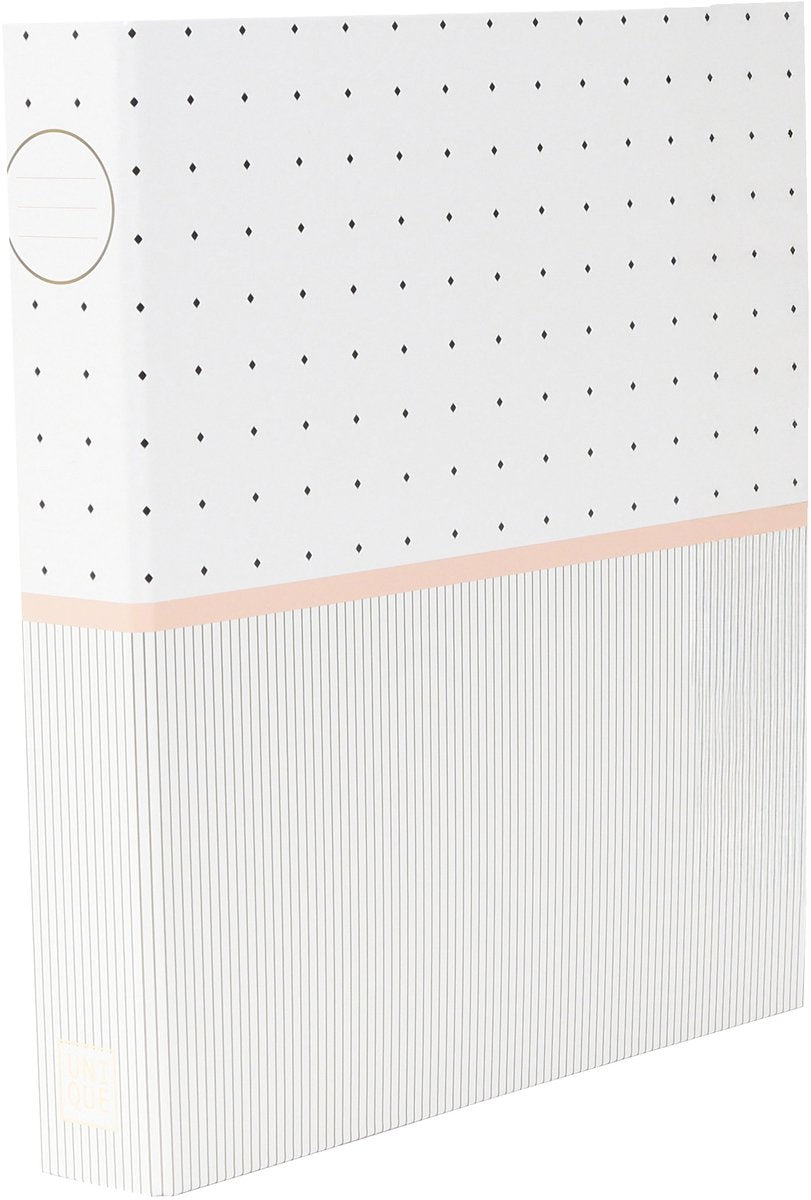 Ancor ringband unique a4 2 rings d-25 mechaniek dots wit - an-121827-d