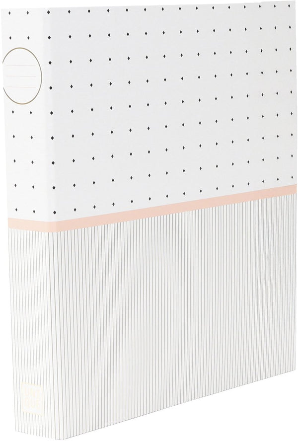 Ancor ringband unique a4 2 rings d-25 mechaniek dots wit - an-121827-d